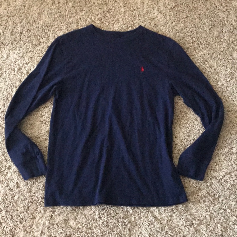 Long sleeve Polo Shirt Navy SZ Boys L